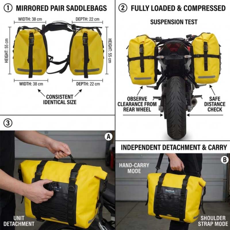Produsen Saddlebag Motor kanggo Merek Motor Adventure