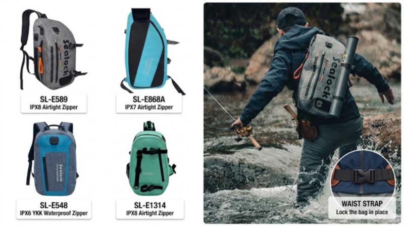 Produsen Tas Sling Fishing: Slings anti banyu kanggo merek Tackle lan Fly Fishing