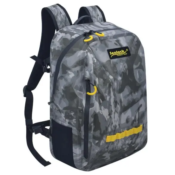 Tas ransel anti banyu 25L kanthi Zipper Kedap Udara Dual-Slider (IPX7)