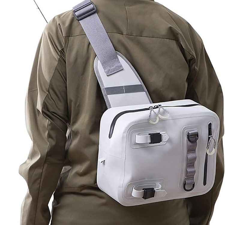 Tas fishing kanggo mancing karo airtight zipper