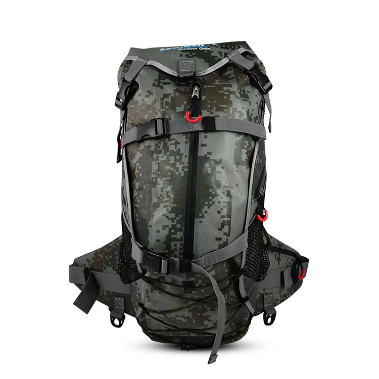 Tas ransel anti banyu kanggo Hiking Camo 35 Liter