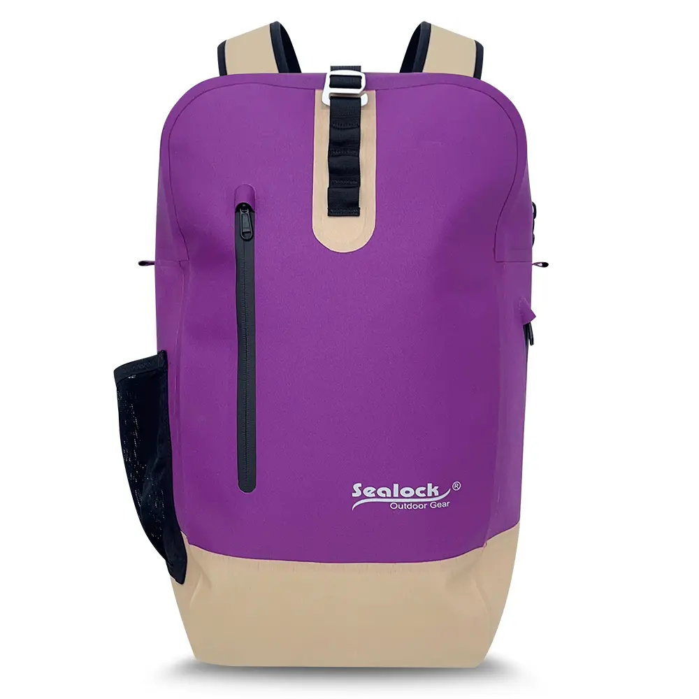 Tas Ransel Zipper Anti banyu kanthi Opening Ndhuwur Mlengkung lan Mburi Ventilasi